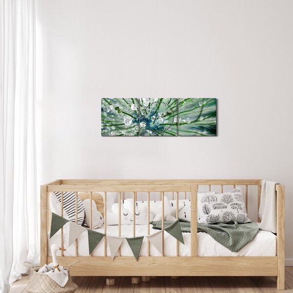 Kép - Makro kép egy virágról (órával) (90x30 cm)