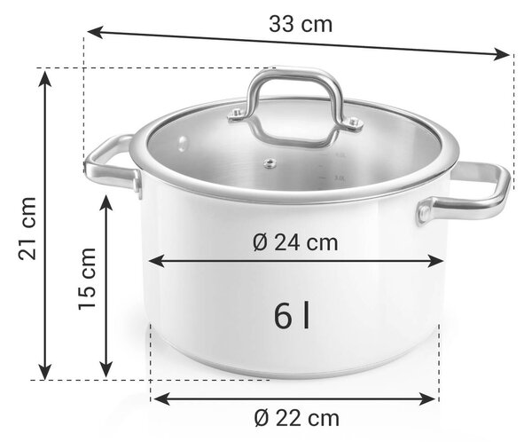 Tescoma DELIGHT Fazék fedővel ø 24 cm, 6.0 l