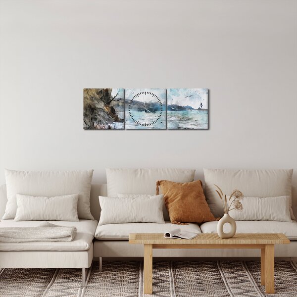 Kép - Zátony, akvarell (órával) (90x30 cm)