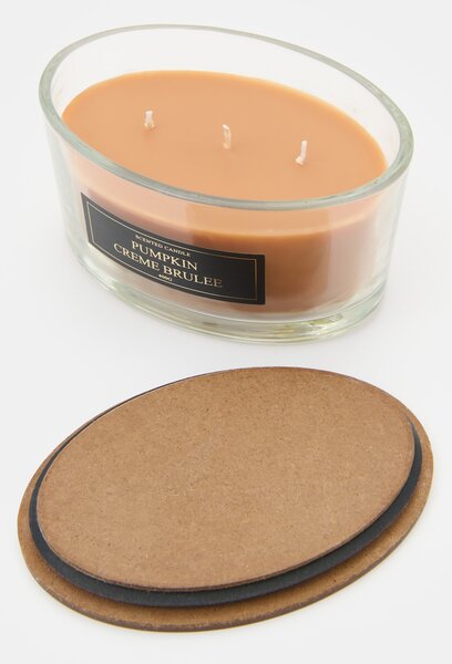 Sinsay - Háromkanócos gyertya Pumpkin Cremee Brulee - borostyánszínű