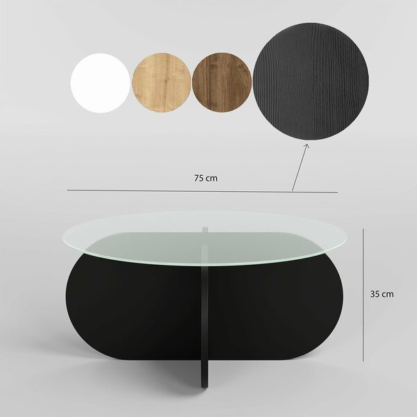 Hanah Home Dohányzóasztal Black Bubble - Fekete