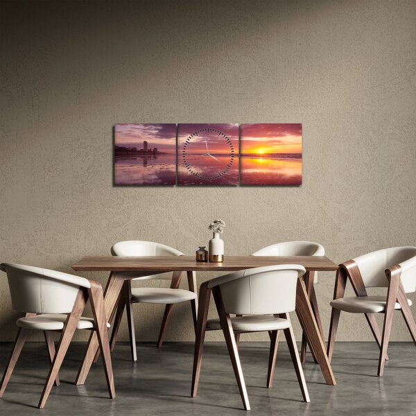 Kép - Strand naplementében (órával) (90x30 cm)