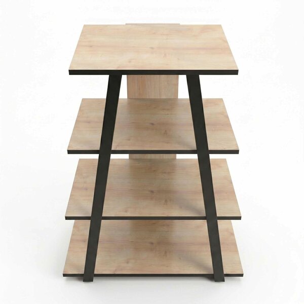 Hanah Home TV Stand Sapphire Oak Black Lyno - Sapphire Oak, Black