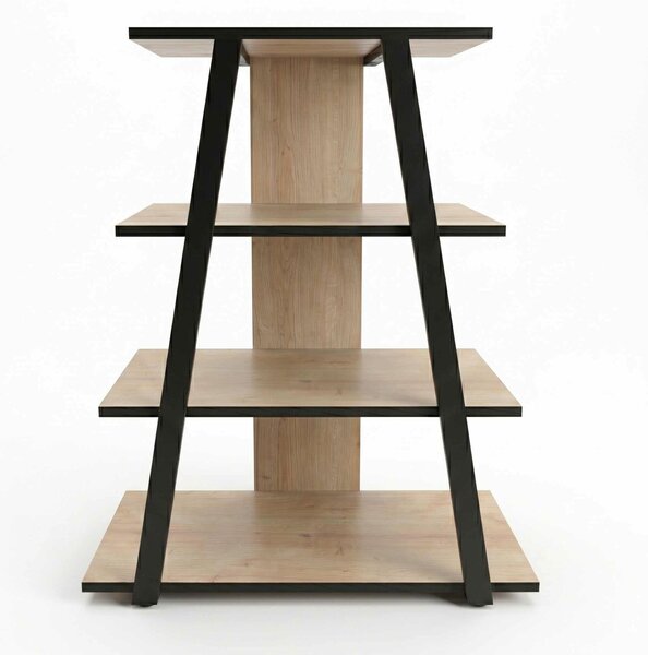 Hanah Home TV Stand Sapphire Oak Black Lyno - Sapphire Oak, Black