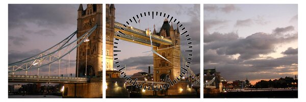 Kép - Tower Bridge éjszaka (órával) (90x30 cm)