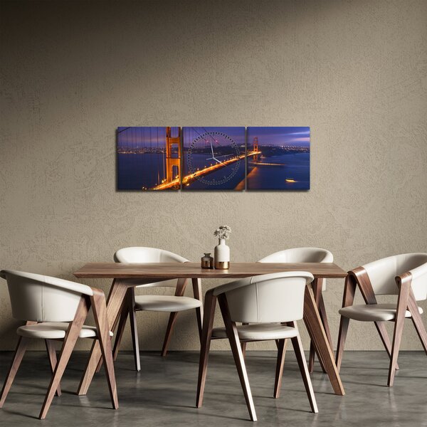 Kép - Golden Gate híd (órával) (90x30 cm)