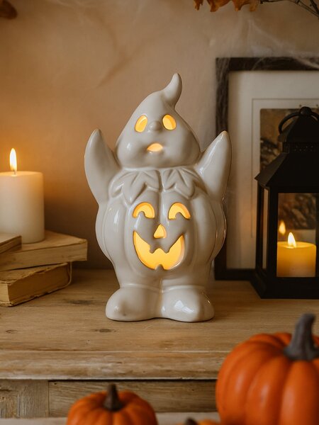 Sinsay - LED asztali lámpa Halloween mintával - fehér