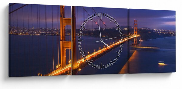 Kép - Golden Gate híd (órával) (90x30 cm)