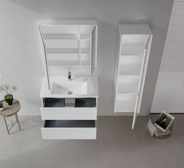 Hanah Home fürdőszobai szekrény tükörrel, fehér Arno 100 - 322