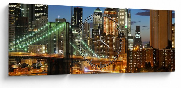 Kép - Híd New Yorkkal (órával) (90x30 cm)