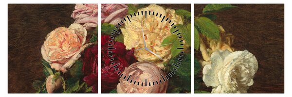 Kép - Henri Fantin-Latour, Roses de Nice on a Table, reprodukciók (órával) (90x30 cm)