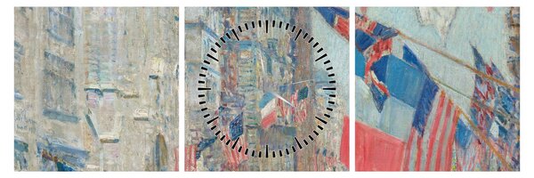 Kép - Childe Hassam, Allies day, reprodukciók (órával) (90x30 cm)
