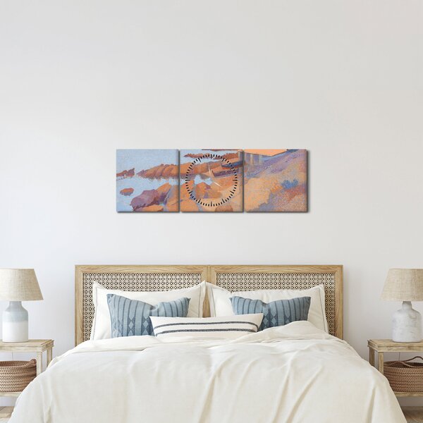Kép - Henri Edmond Cross, Calanque des Antibois, reprodukciók (órával) (90x30 cm)
