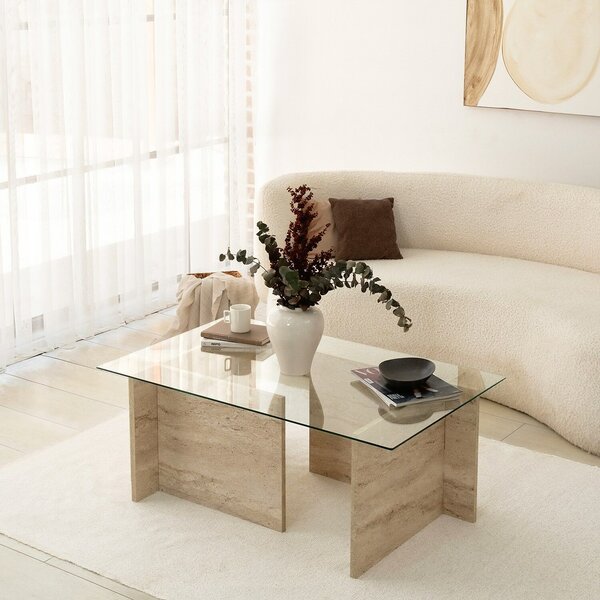 Hanah Home Travertin Dohányzóasztal New Escape