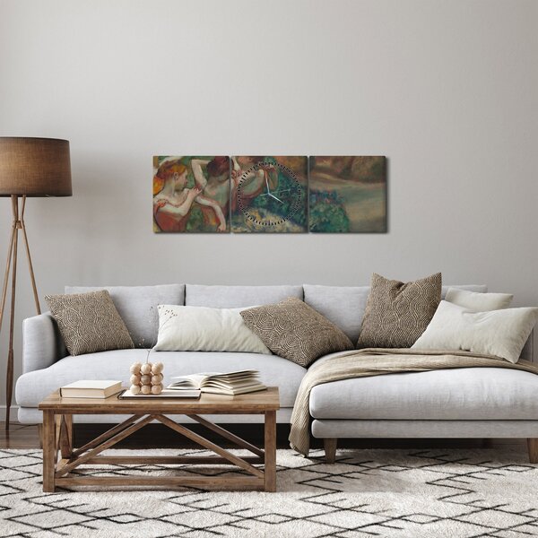 Kép - Edgar Degas, Four Dancers, reprodukciók (órával) (90x30 cm)