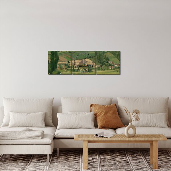 Kép - Camille Pissarro, Landscape at Les Pâtis, Pontoise, reprodukciók (órával) (90x30 cm)