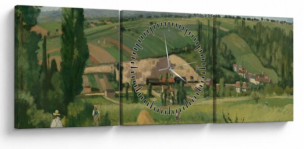 Kép - Camille Pissarro, Landscape at Les Pâtis, Pontoise, reprodukciók (órával) (90x30 cm)