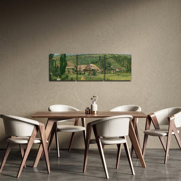 Kép - Camille Pissarro, Landscape at Les Pâtis, Pontoise, reprodukciók (órával) (90x30 cm)