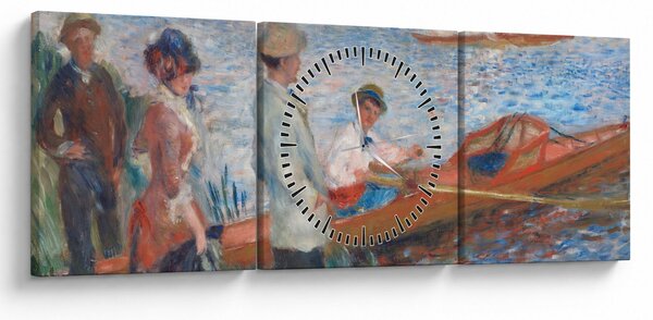 Kép - Auguste Renoir, Oarsmen at Chatou, reprodukciók (órával) (90x30 cm)