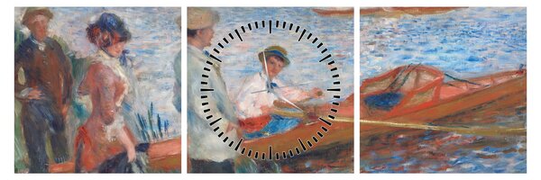 Kép - Auguste Renoir, Oarsmen at Chatou, reprodukciók (órával) (90x30 cm)