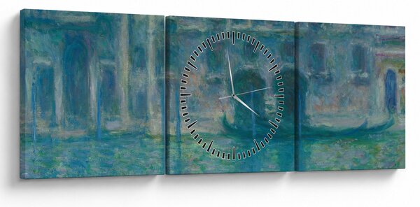Kép - Claude Monet, Palazzo da Mula, Venice, reprodukciók (órával) (90x30 cm)