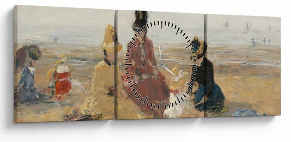 Kép - Eugène Boudin, On the Beach, Trouville, reprodukciók (órával) (90x30 cm)