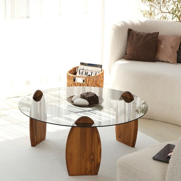 Hanah Home Dohányzóasztal Chesnut Fume Surf - Gesztenye, Füstszínű