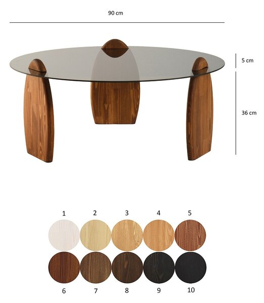 Hanah Home Dohányzóasztal Chesnut Fume Surf - Gesztenye, Füstszínű