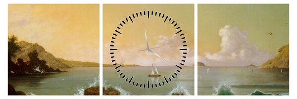 Kép - Martin Johnson Heade, Rio de Janeiro Bay, reprodukciók (órával) (90x30 cm)
