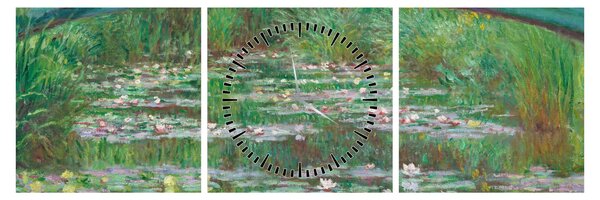 Kép - Claude Monet, The Japanese Footbridge, reprodukciók (órával) (90x30 cm)