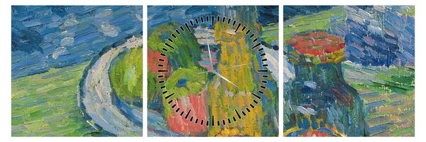 Kép - Alexej von Jawlensky, Still Life with Bottles and Fruit, reprodukciók (órával) (90x30 cm)