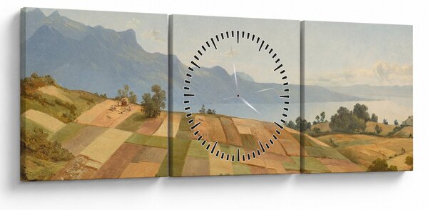Kép - Alexandre Calame, Swiss Landscape, reprodukciók (órával) (90x30 cm)