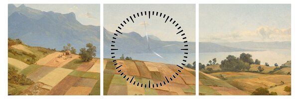 Kép - Alexandre Calame, Swiss Landscape, reprodukciók (órával) (90x30 cm)