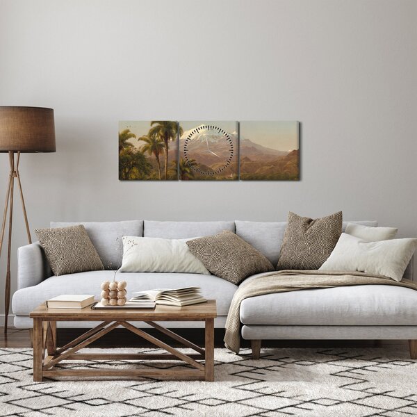 Kép - Frederic Edwin Church, Tamaca Palms, reprodukciók (órával) (90x30 cm)