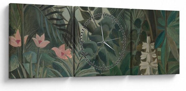 Kép - Henri Rousseau, The Equatorial Jungle, reprodukciók (órával) (90x30 cm)
