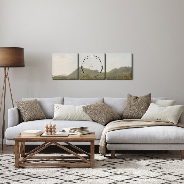 Kép - Simon Denis, View Near Naples, reprodukciók (órával) (90x30 cm)