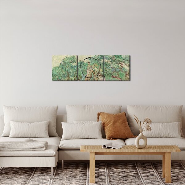 Kép - Vincent van Gogh, The Olive Orchard, reprodukciók (órával) (90x30 cm)