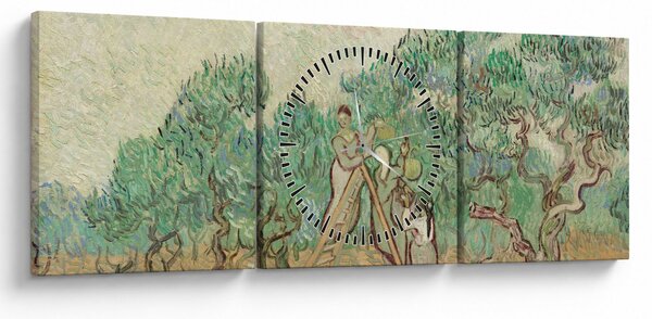 Kép - Vincent van Gogh, The Olive Orchard, reprodukciók (órával) (90x30 cm)