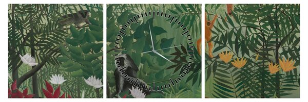 Kép - Henri Rousseau, Tropical Forest with Monkeys, reprodukciók (órával) (90x30 cm)