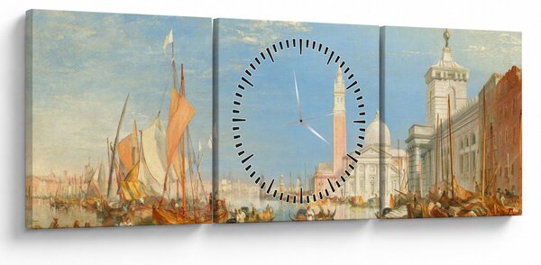 Kép - Joseph Mallord William Turner, Venice the Dogana and San Giorgio Maggiore, reprodukciók (órával) (90x30 cm)