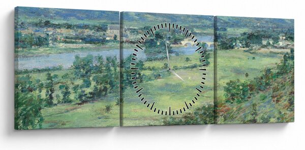 Kép - Theodore Robinson, The Valley of the Seine, From the Hills of Giverny, reprodukciók (órával) (90x30 cm)