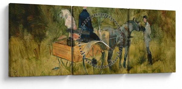 Kép - Henri de Toulouse-Lautrec, The Trap, reprodukciók (órával) (90x30 cm)