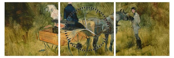 Kép - Henri de Toulouse-Lautrec, The Trap, reprodukciók (órával) (90x30 cm)