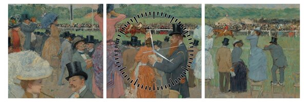 Kép - Jean-Louis Forain, The Races at Longchamp, reprodukciók (órával) (90x30 cm)