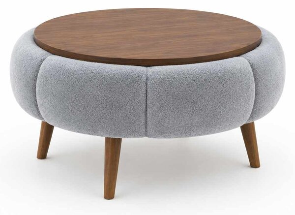 Atelier Del Sofa Dohányzóasztal Szürke Dió Papatya 60 - Szürke, Dió