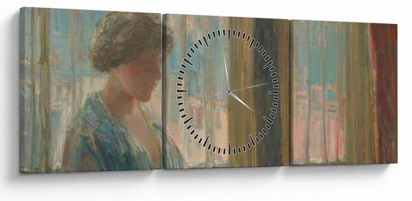 Kép - Childe Hassam, The New York Window, reprodukciók (órával) (90x30 cm)