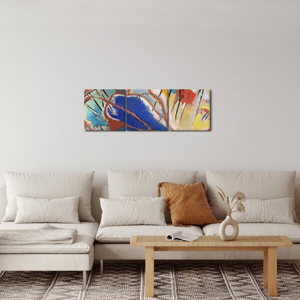Kép - Vasily Kandinsky, Improvisation No. 30 (Cannons), reprodukciók (órával) (90x30 cm)