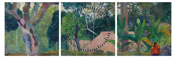 Kép - Paul Gauguin, Te raau rahi (The Big Tree), reprodukciók (órával) (90x30 cm)