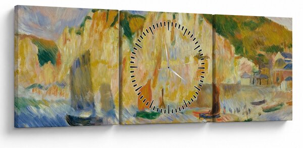 Kép - Auguste Renoir, Sea and Cliffs, reprodukciók (órával) (90x30 cm)