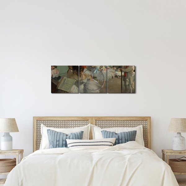 Kép - Edgar Degas, The Dance Class, reprodukciók (órával) (90x30 cm)
